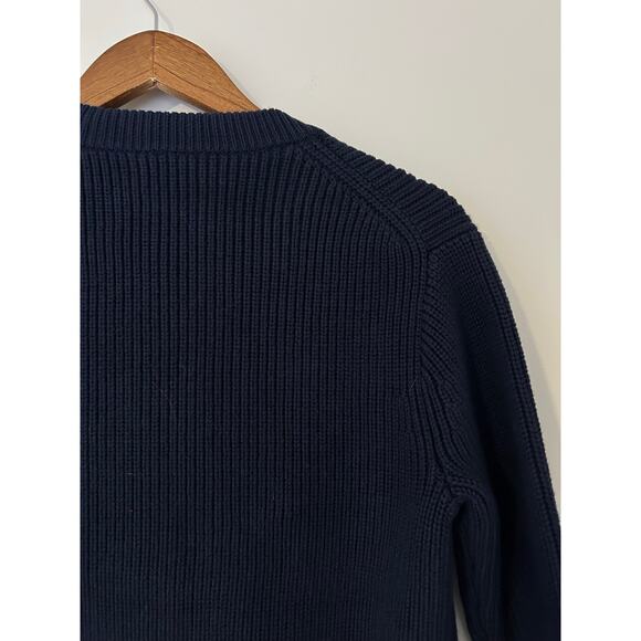 NWOT J. Crew Four Pocket Cardigan Thick Knit Navy Blue Cotton Blend XS Classic - Picture 8 of 8
